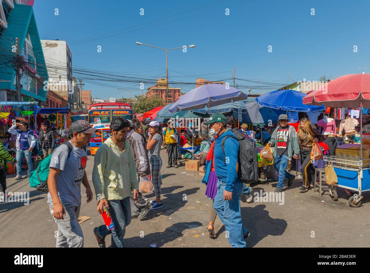 The daily La Cancha street market, Cochabamba, Department Cochabamba, Boiivia, Latin America Stock Photo