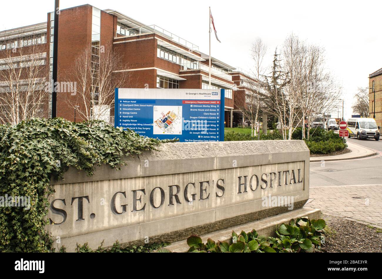 St Hospital in Tooting, south west London. One of UK's largest