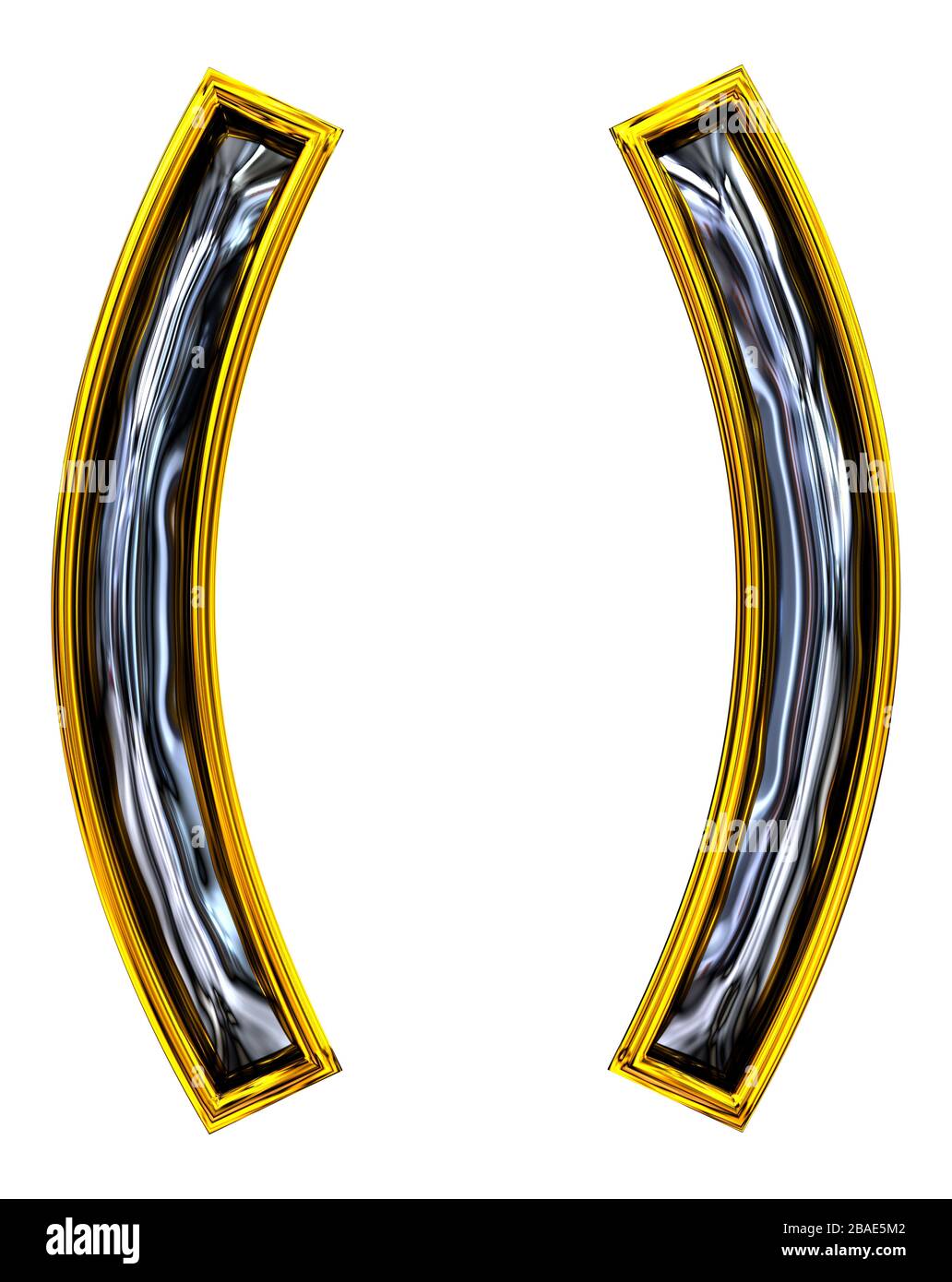 3D rendering, parentesis sign. Breezy high resolution ABC render. Cool ...