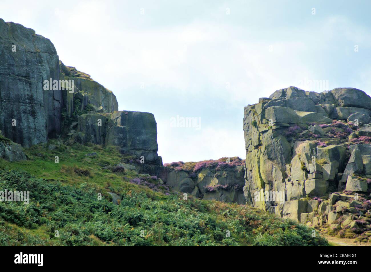 Cow and calf rocks on Ilkley moor Stock Photo Alamy