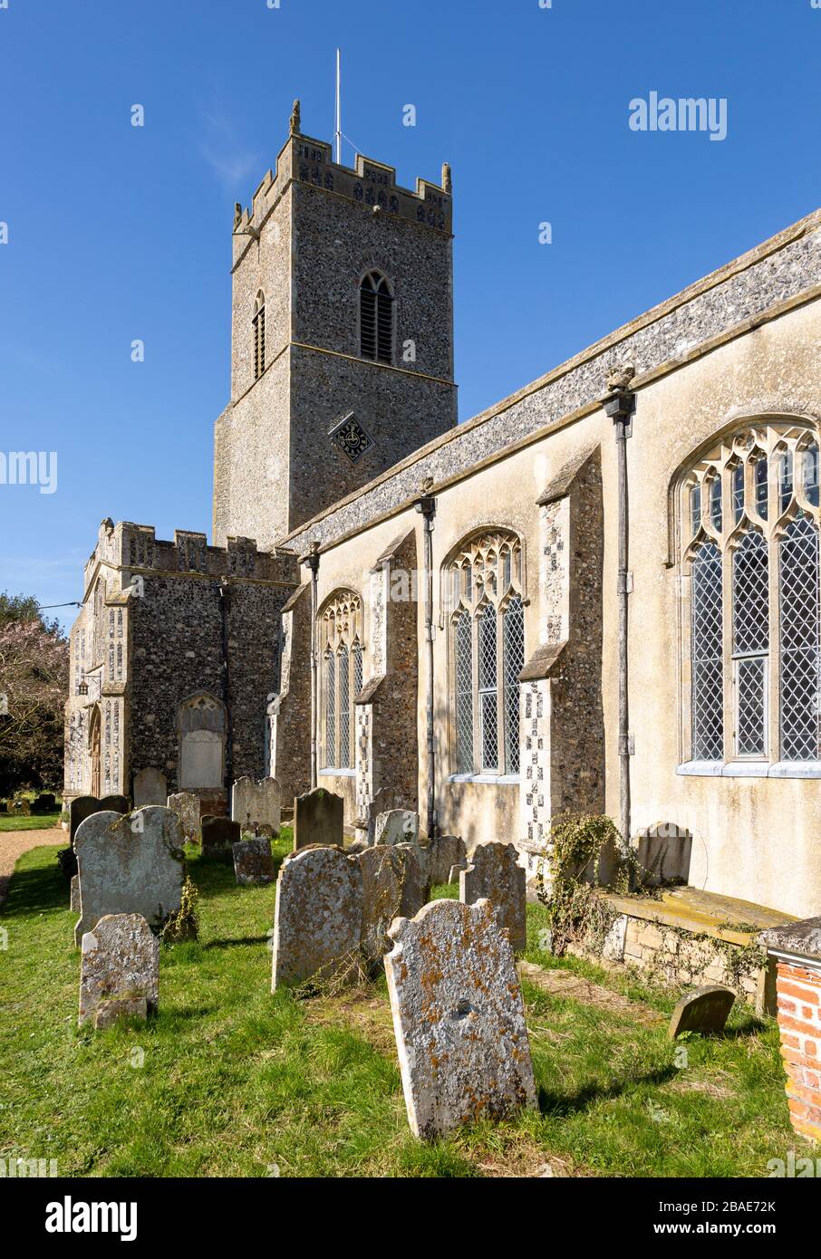 Village parishchurch St John the Baptist, Metfield, Suffolk, England, UK Stock Photo