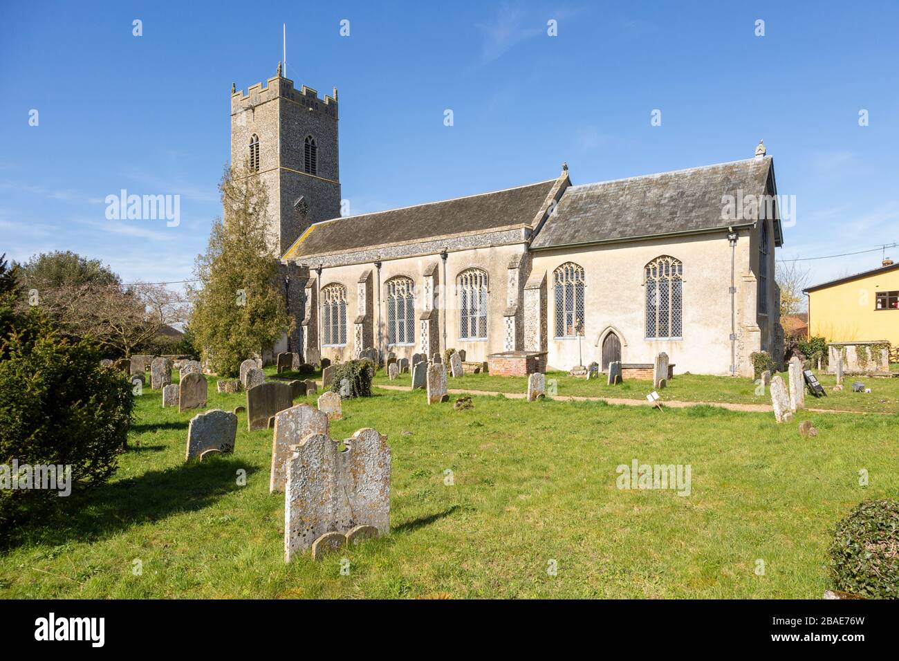 Village parish church St John the Baptist, Metfield, Suffolk, England ...