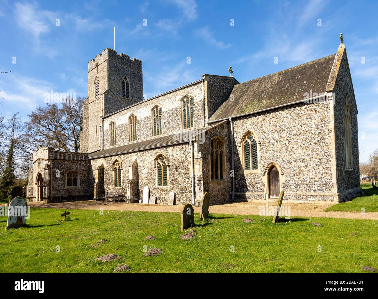 Village parishchurch of All Saints,  Mendham, Suffolk, England, UK Stock Photo