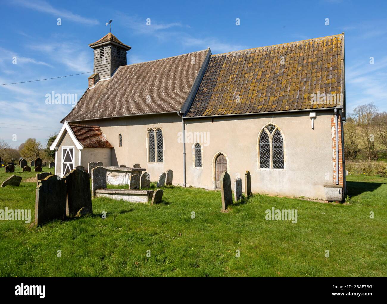 Village parish	church of Saint Mary Magdalene, Withersdale, Suffolk, England, UK Stock Photo