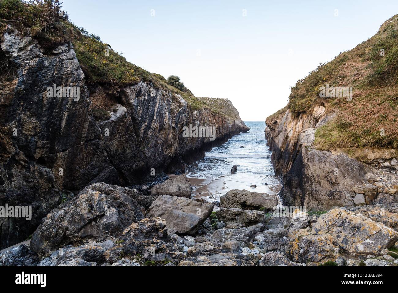 Beach Of San Rafael Saint Raphael Llanes Asturias Spain Stock Photo