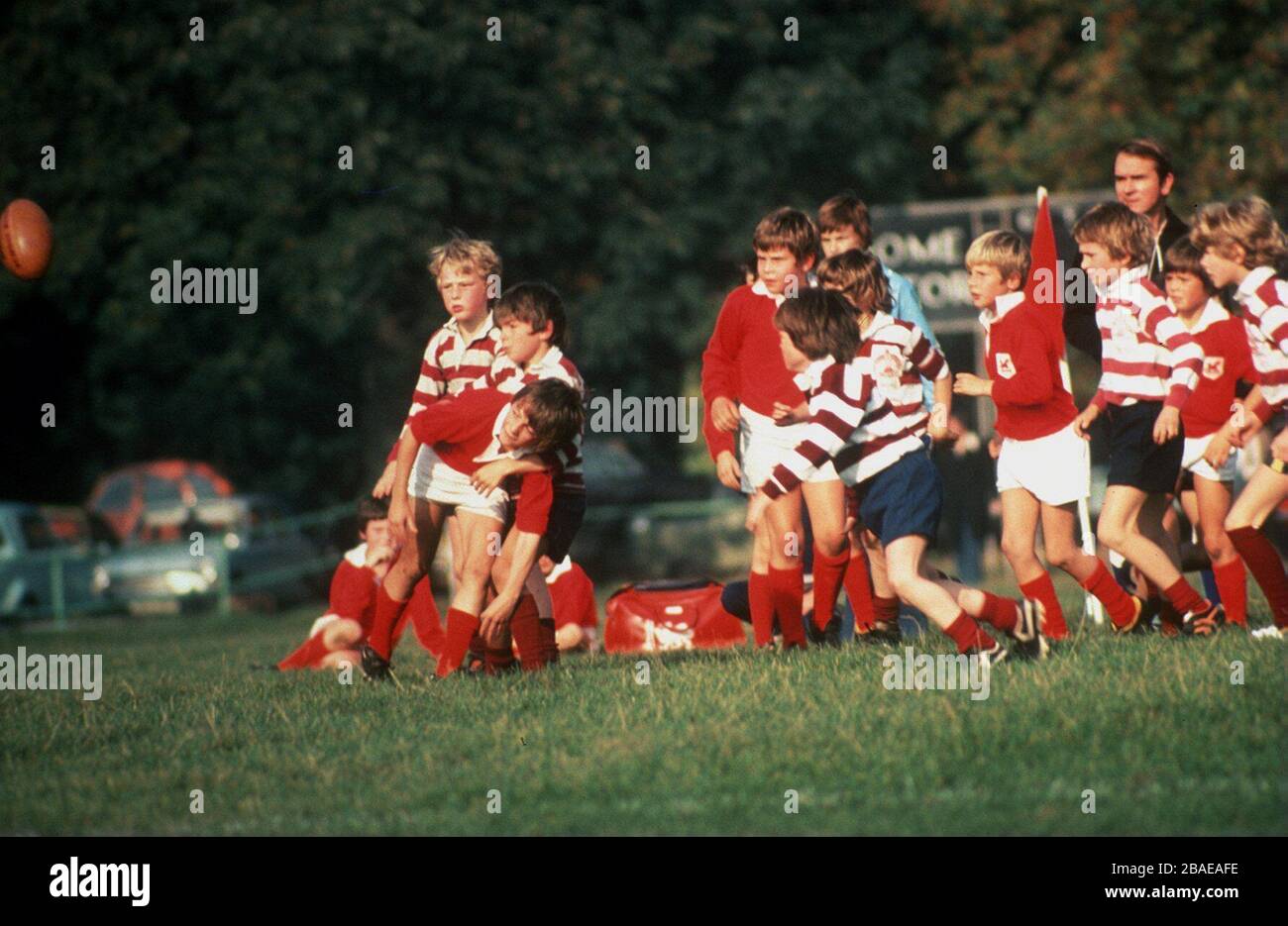 Children playing Rugby Union Stock Photo Alamy