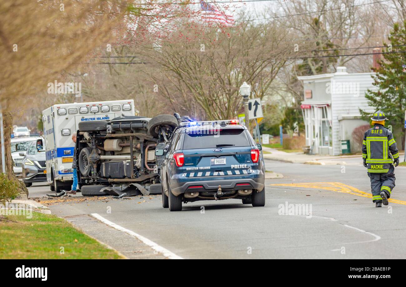 Wrecked police car hi-res stock photography and images - Alamy