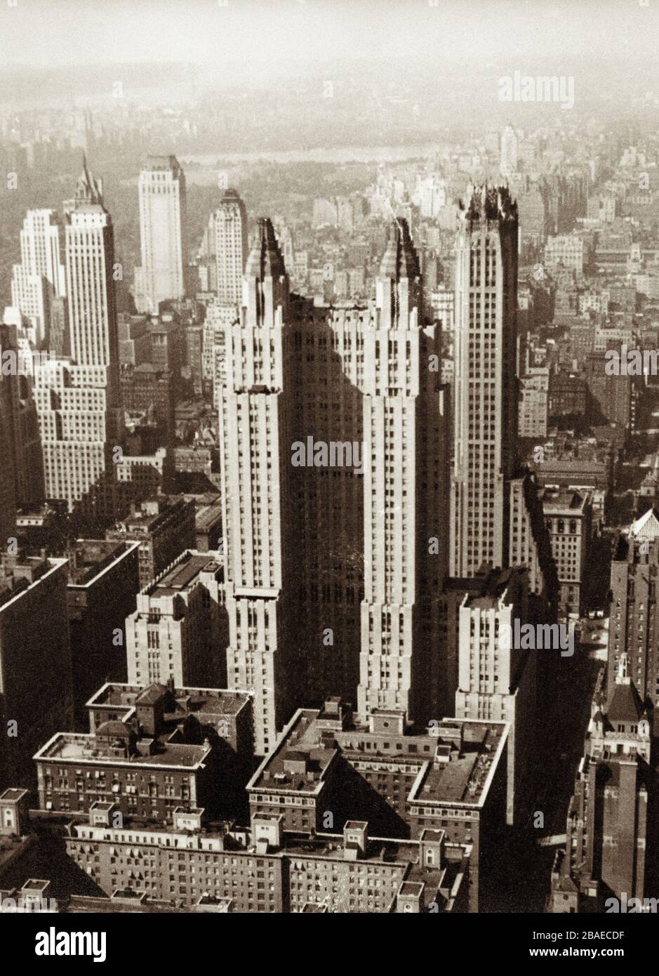 Hotel Waldorf-Astoria. New York, USA. 1930s-1940s Stock Photo