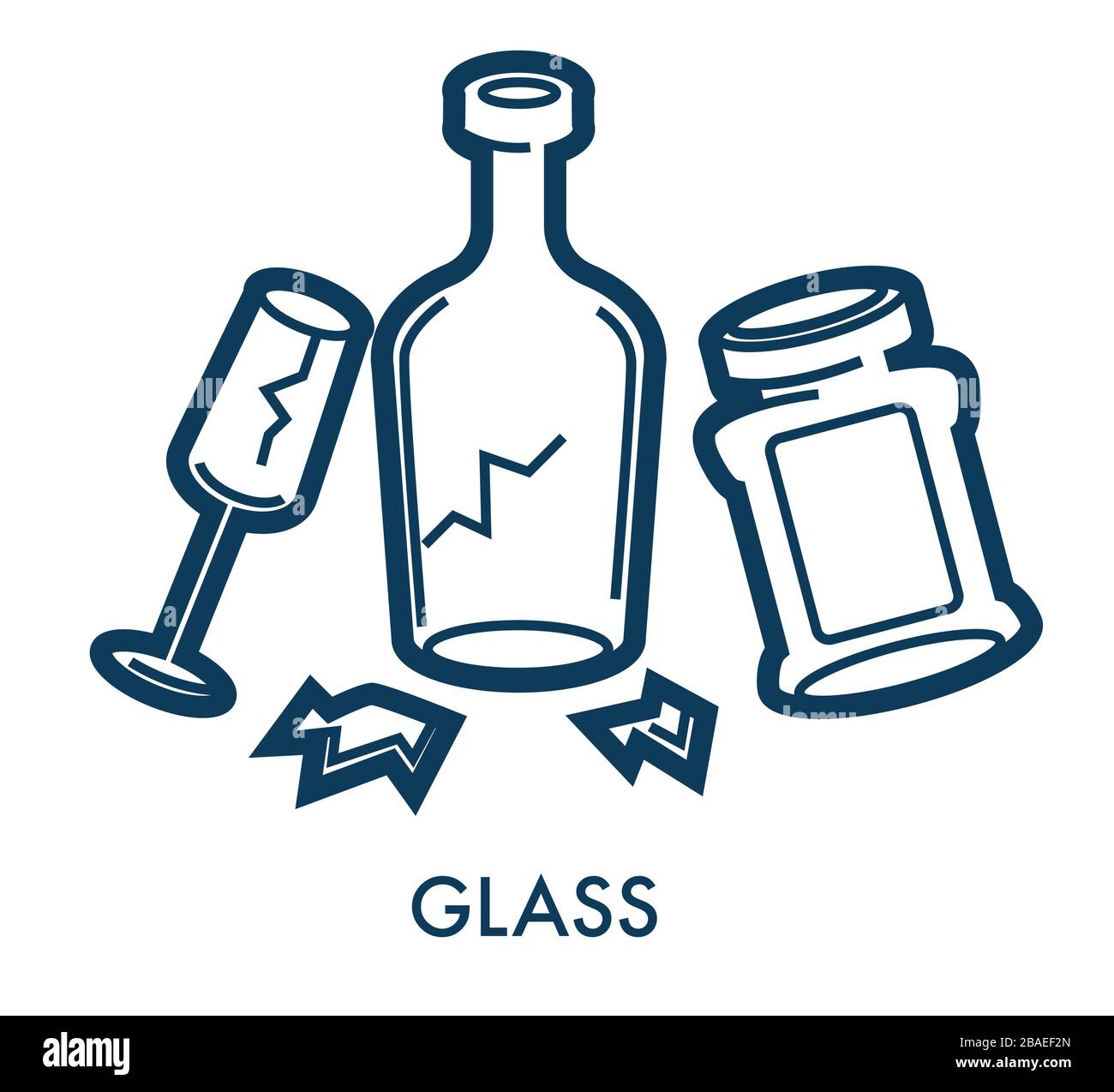 Broken drink glass illustration hires stock photography and images Alamy