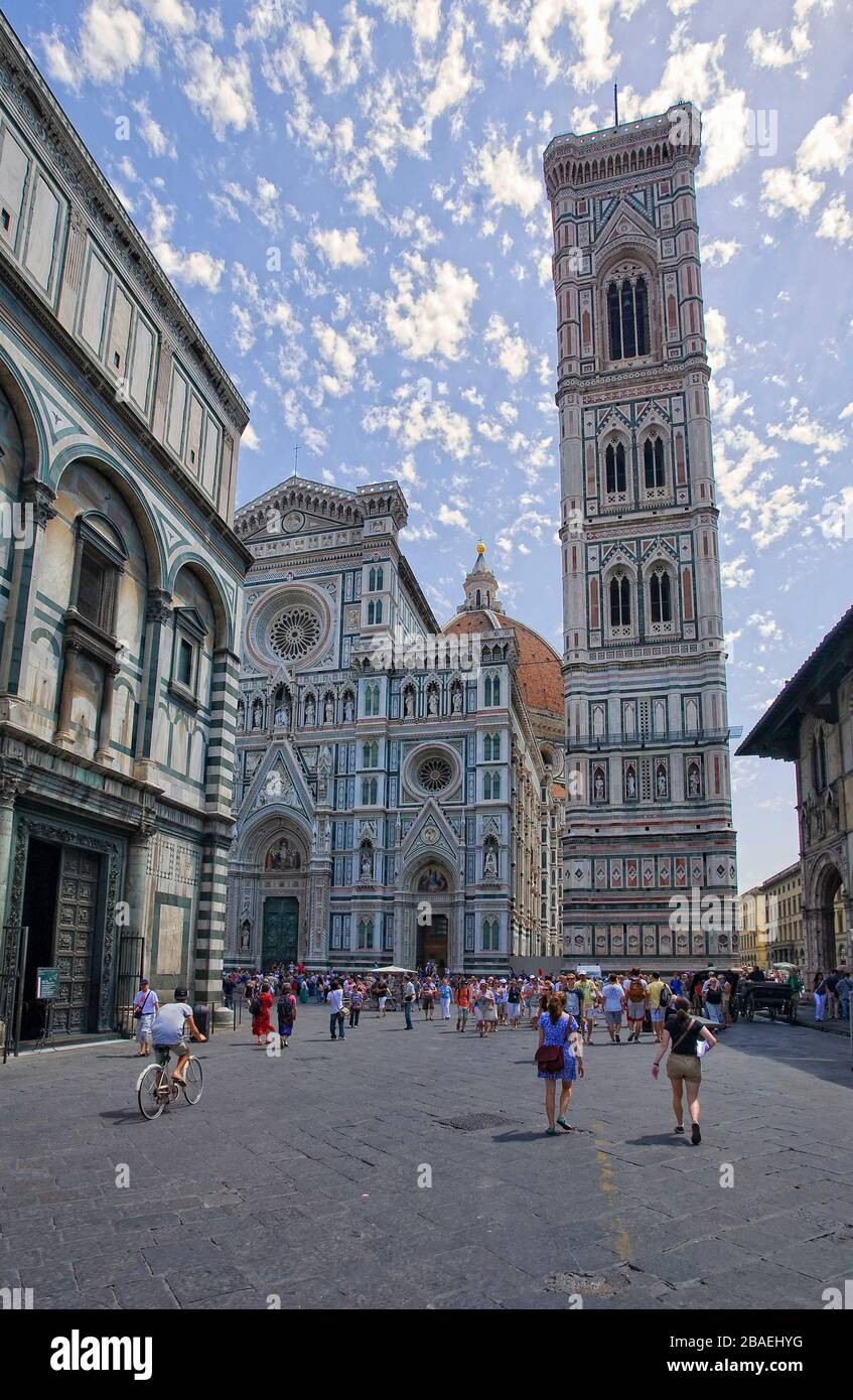 Piazza del Duomo,Dom,Florence,Tuscany,Italy,Europe. Stock Photo