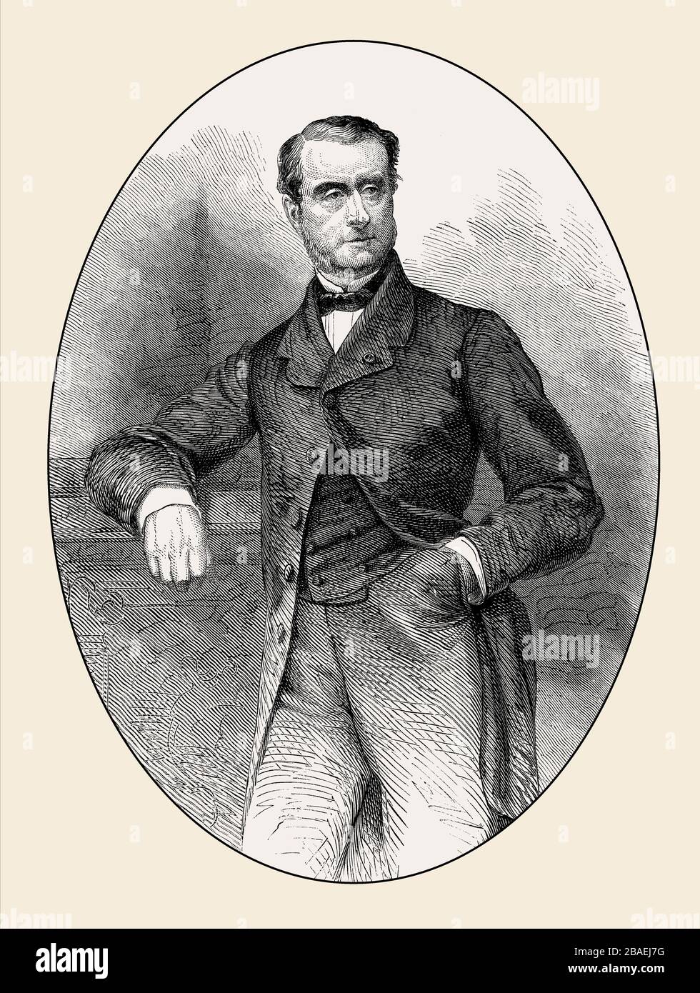 Jean Pierre Edmond Jurien de La Gravière, 1812 – 1892, a French admiral Stock Photo