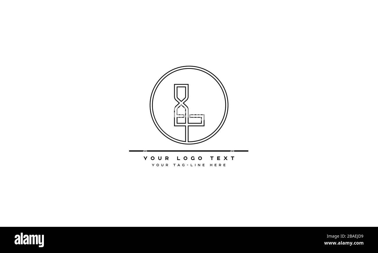 Abstract Letter L, LL alphabet Logo Design Stock Vector