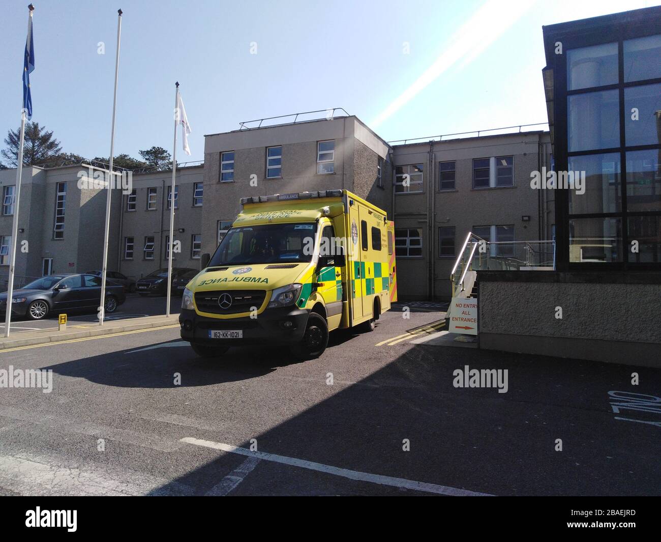 National Ambulance Service Mercedes Benz Sprinter Emergency Ambulance Paramedic Unit, Bantry General Hospital, Bantry, West Cork, Ireland Stock Photo