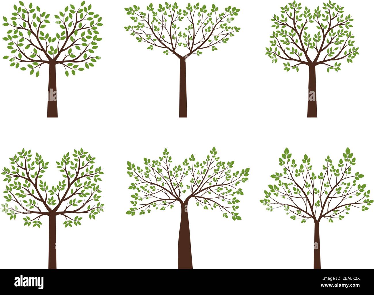 Set of green Trees. Vector Illustration Stock Vector Image & Art Alamy