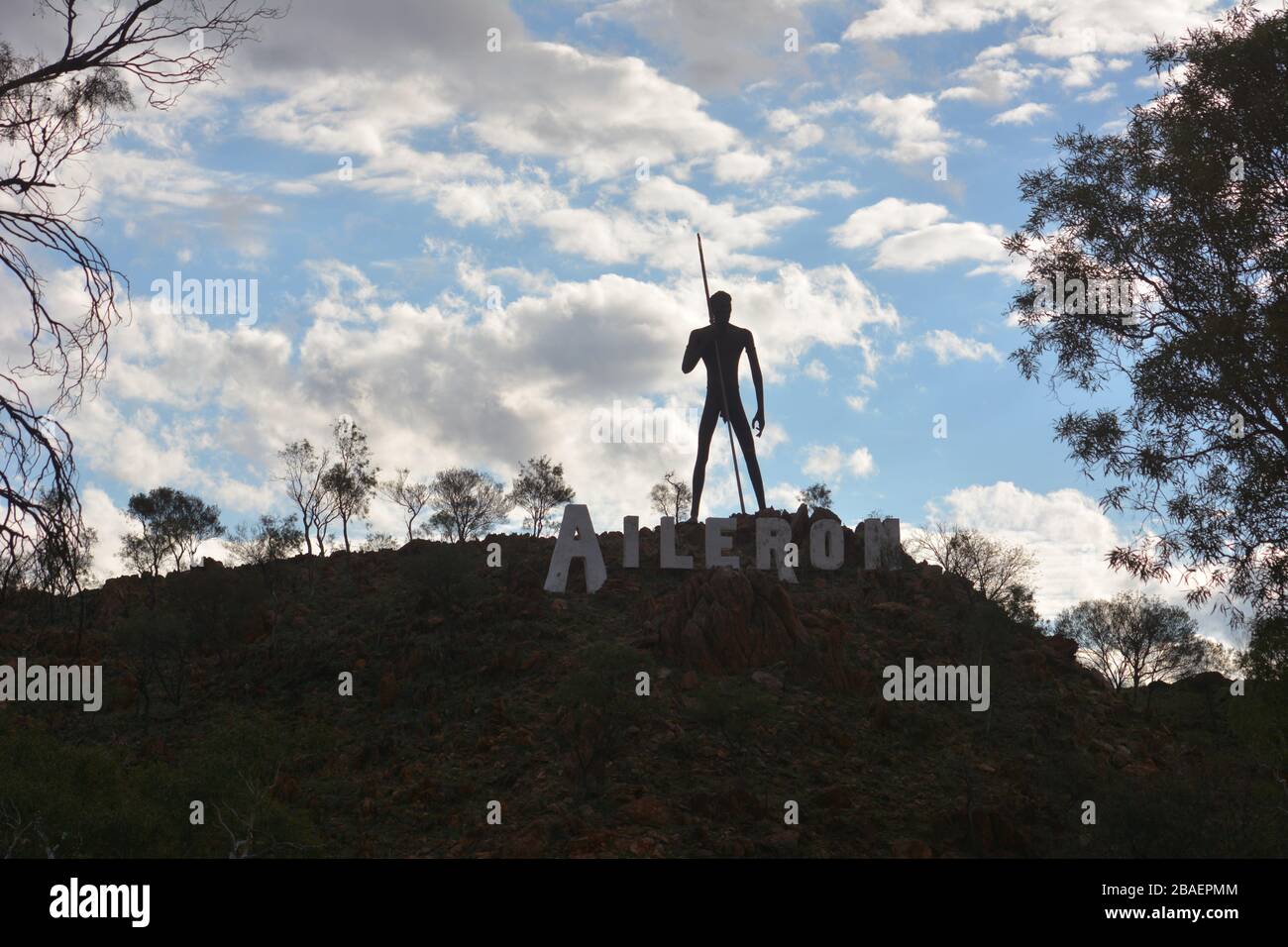 Aileron Iron Figure Northern Territory Australia Stock Photo