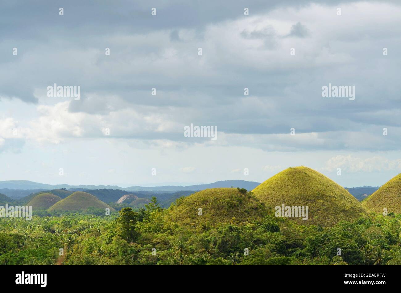 Chocolate hills on Bohol island Philippines Stock Photo Alamy