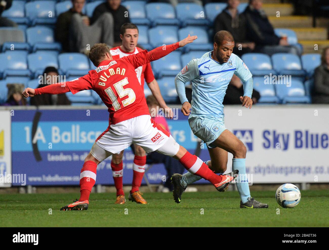 Coventry City's David McGoldrick and Crawley Town's Dannie Bulman Stock Photo