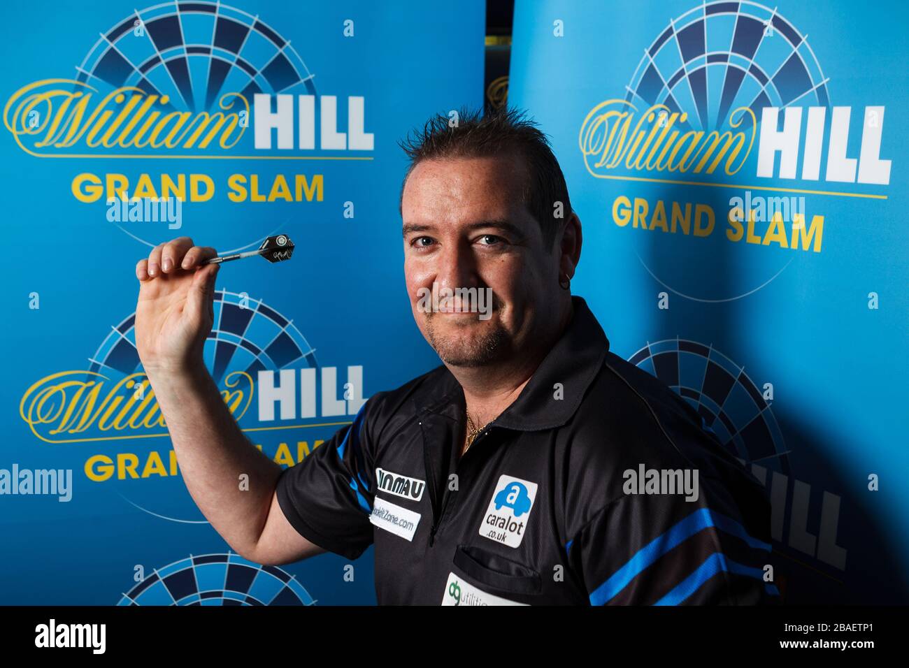 Dean Winstanley pictured at the William Hill shop in Wolverhampton Stock Photo