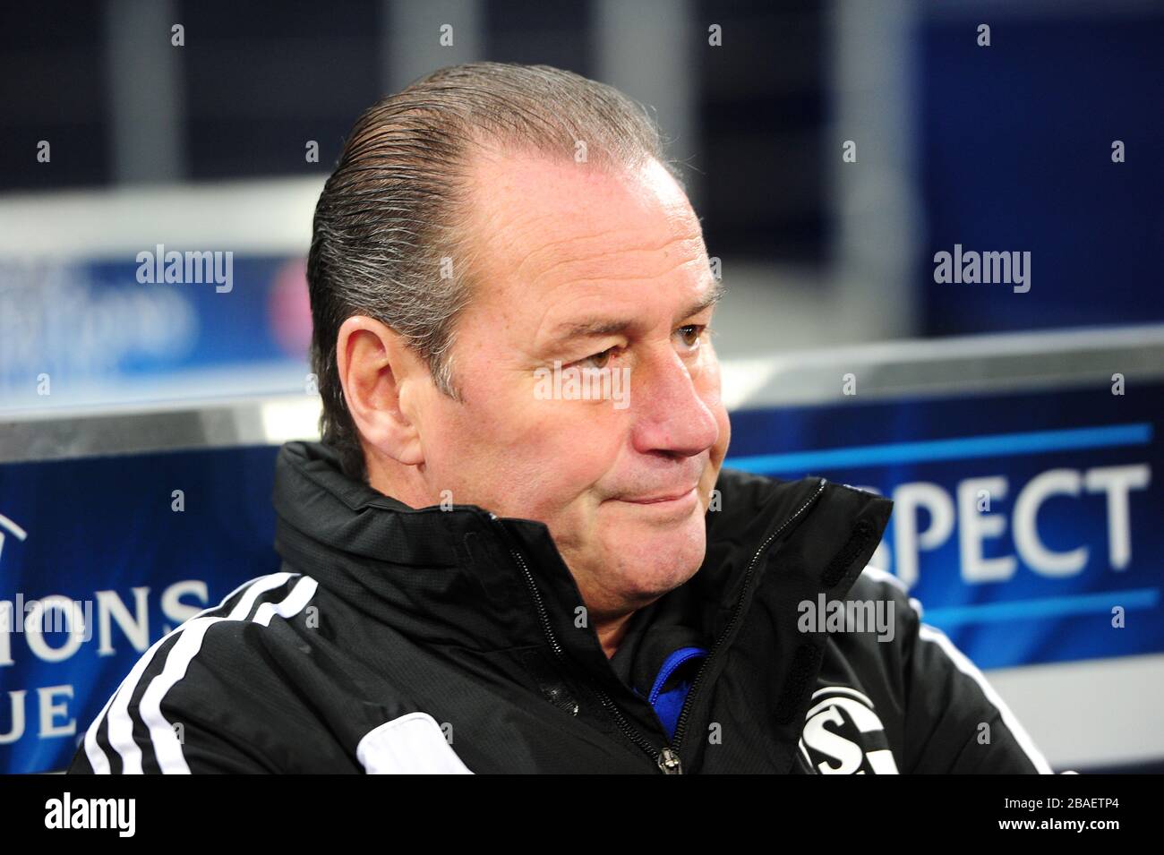 Huub Stevens, Schalke 04 manager Stock Photo - Alamy