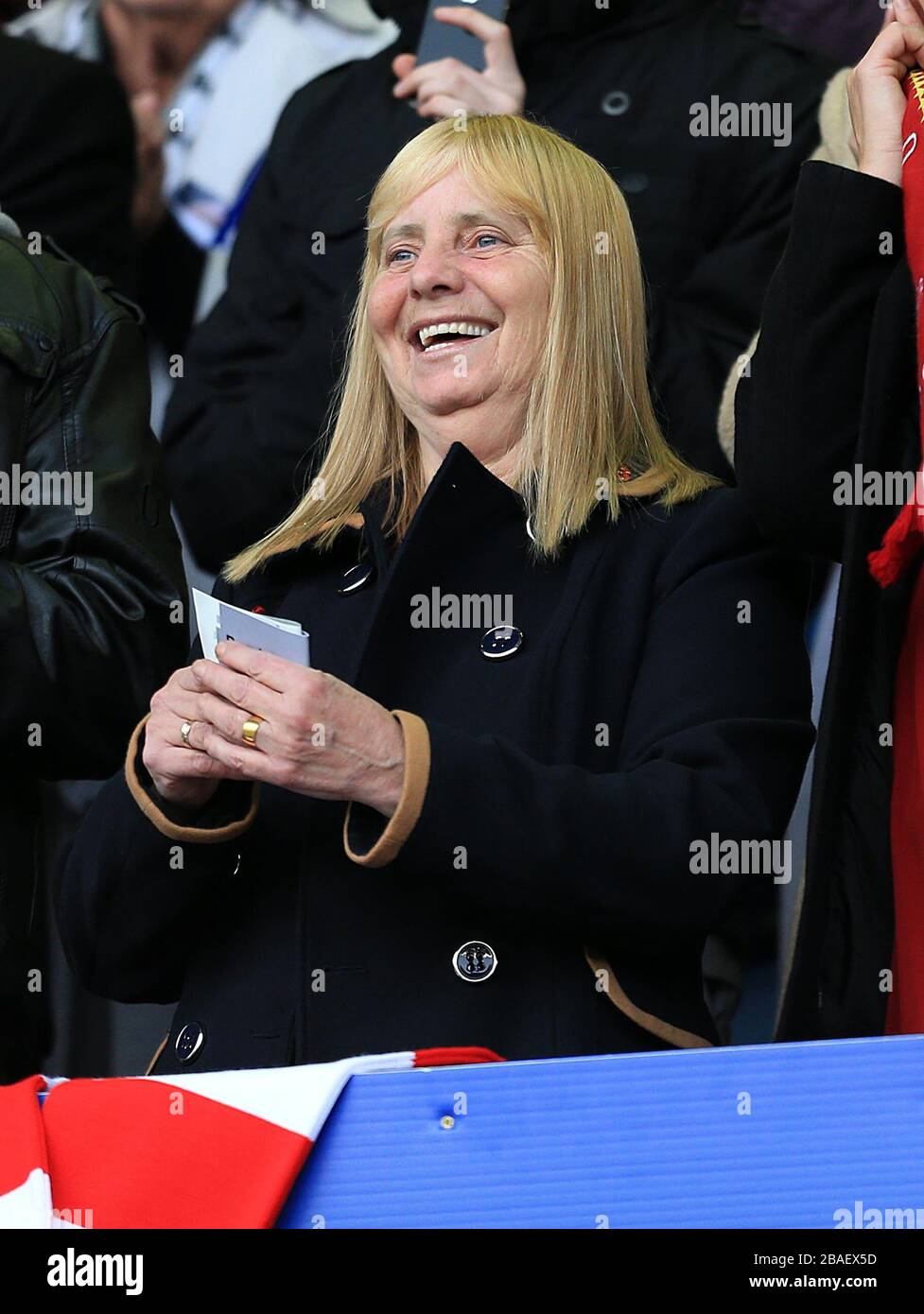 Hillsborough Families Support Group member Margaret Aspinall in the stands Stock Photo