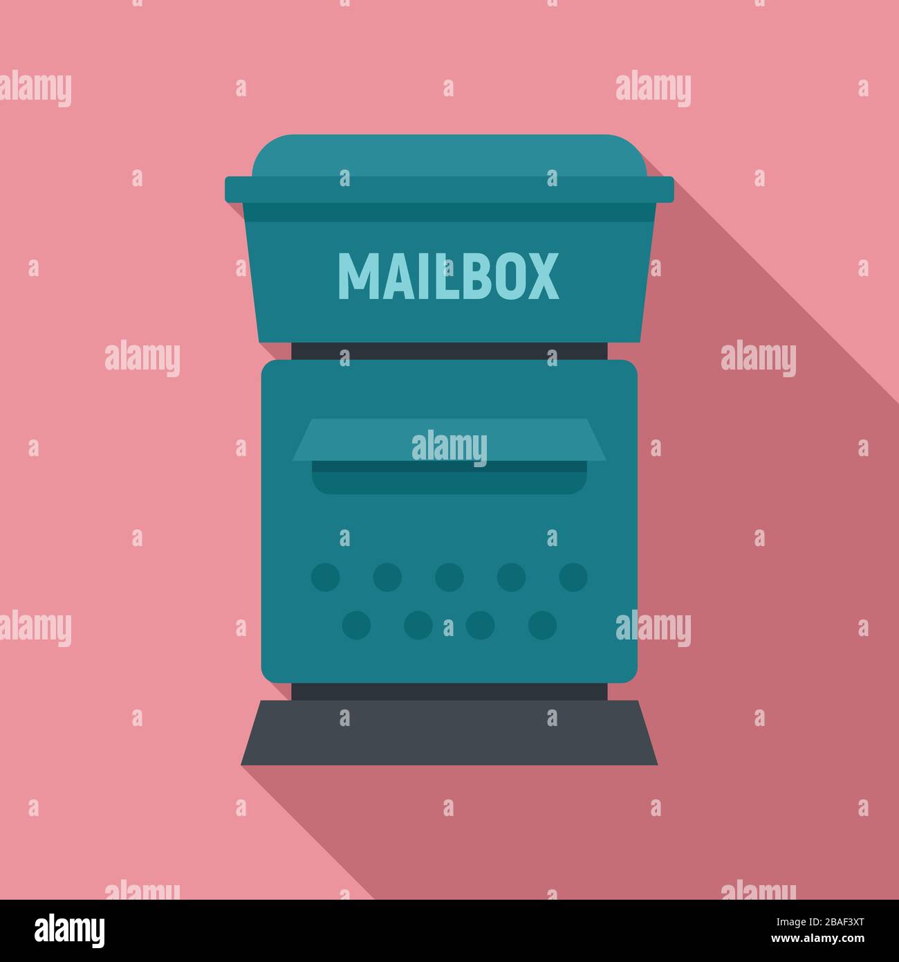 Mailbox icon. Flat illustration of mailbox vector icon for web design ...