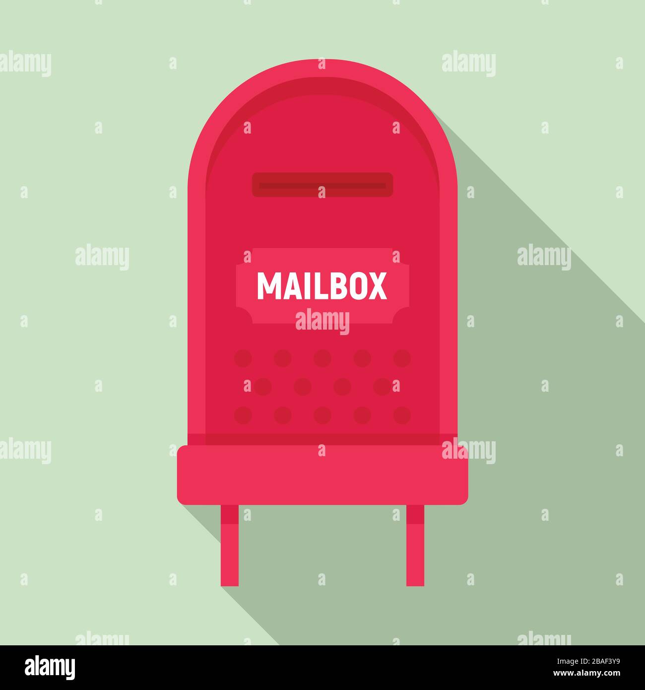 Letterbox icon. Flat illustration of letterbox vector icon for web