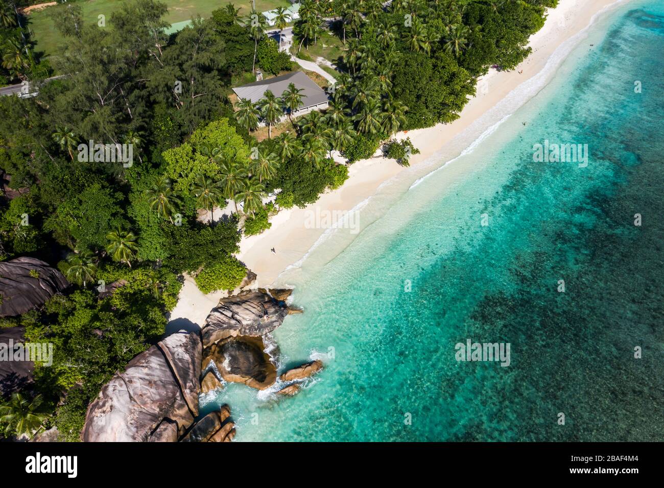 Anse Royale beach in Mahe Island Seychelles Stock Photo