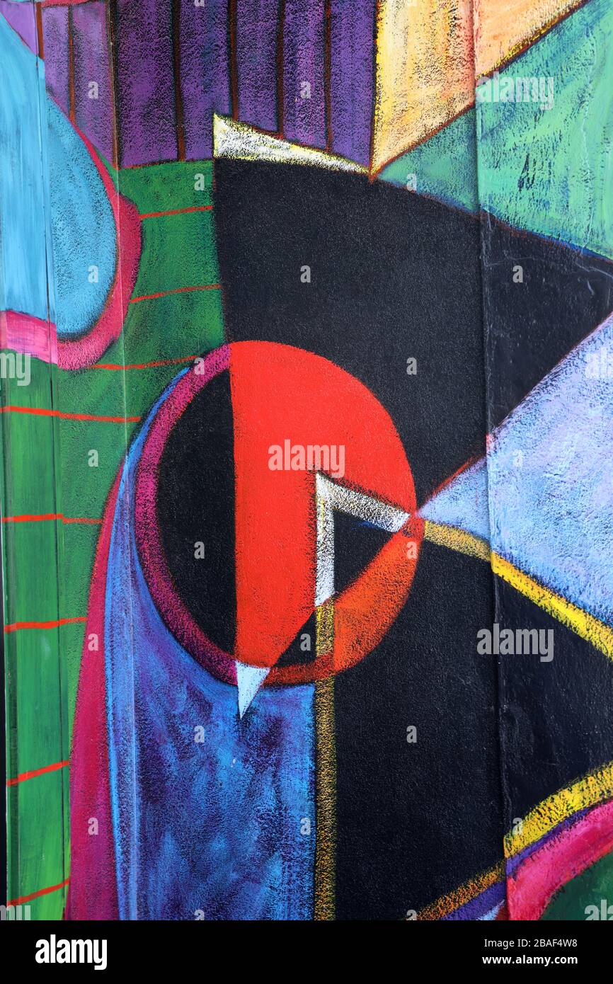 Graffiti. Wall art. Bold eye catching abstract painting . Decorative