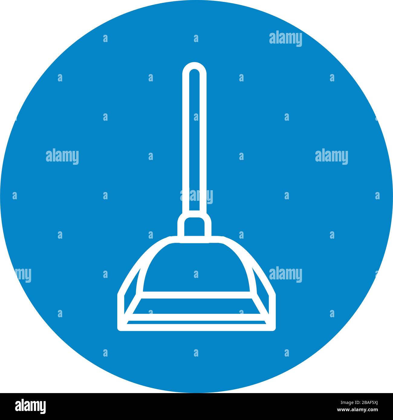 dust pan icon over white background, block style, vector illustration Stock Vector Image & Art