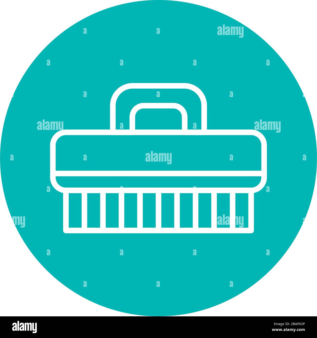 Cleaning brush icon over Stock Vector Images - Alamy