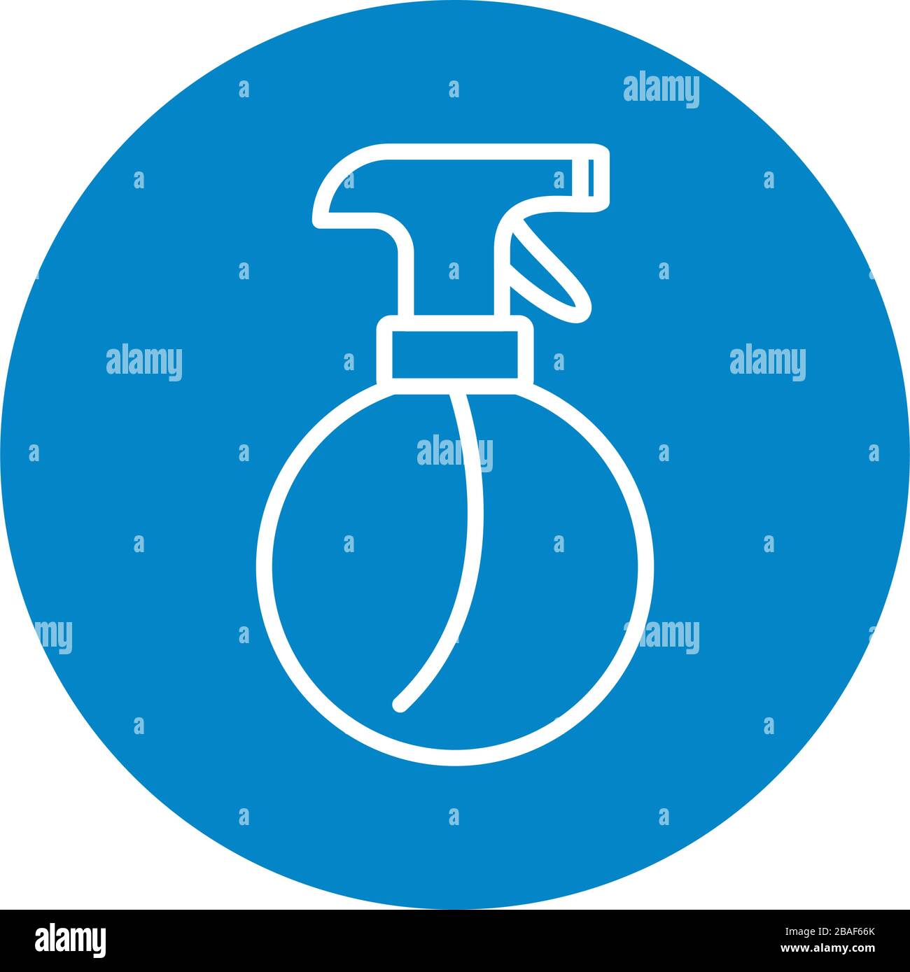 cleaning spray bottle icon over white background, block style, vector ...