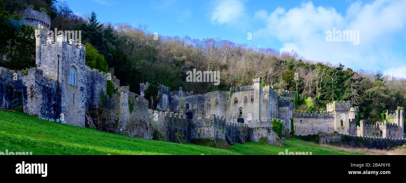 Gwrych Castle in North Wales Stock Photo