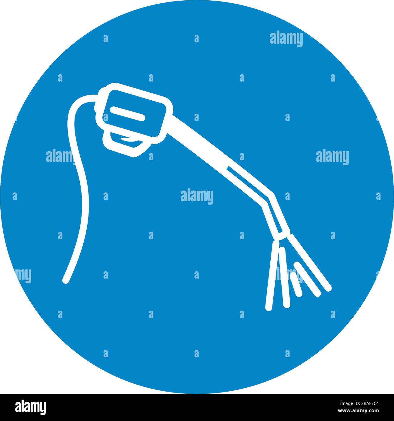 pressure washer gun icon over white background, block style, vector