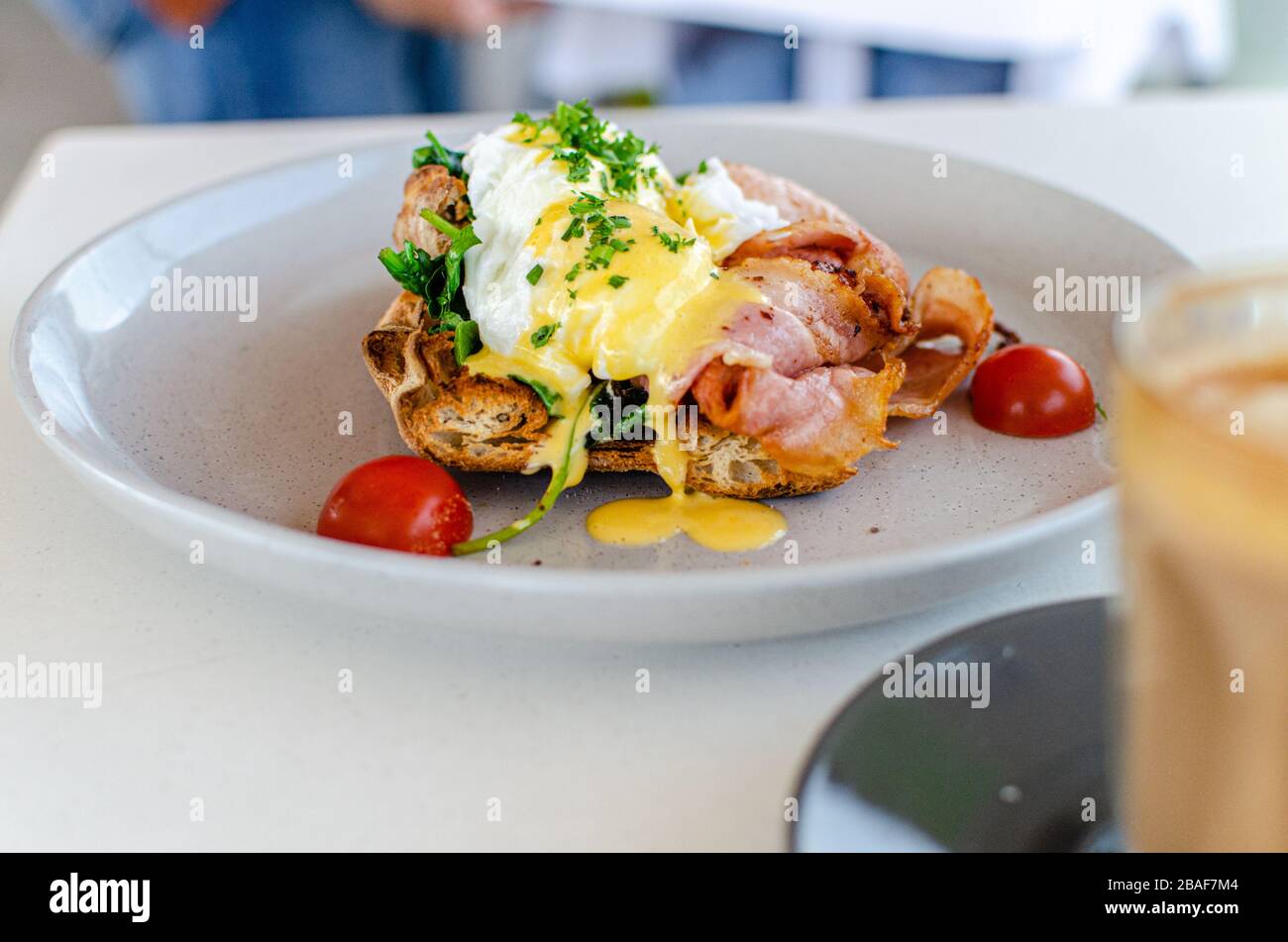 Eggs benedict Stock Photo