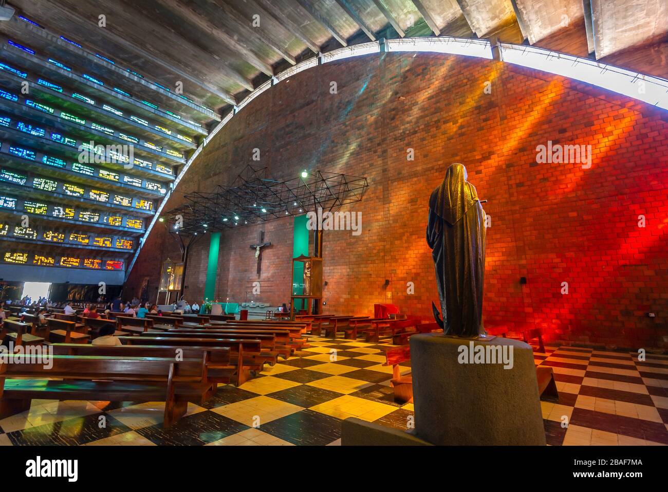 El Rosario Church in San Salvador, El Salvador with arched roof