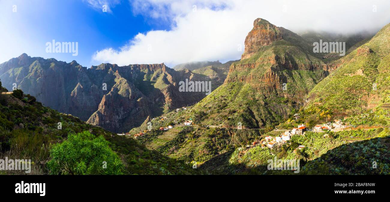 Impressive volcanic landscape of Tenerife,Spain. Stock Photo