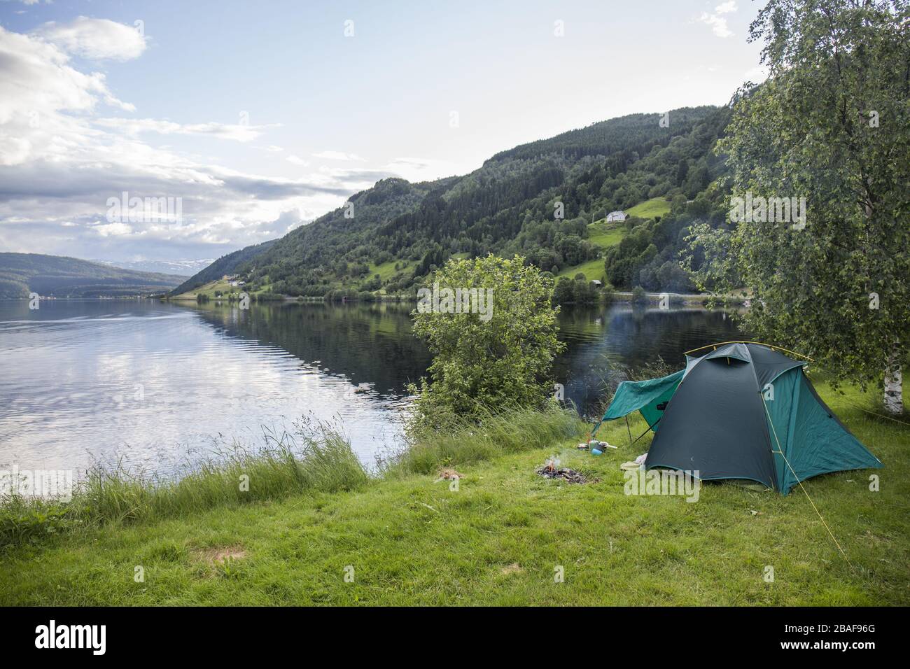 Camped by a river hi-res stock photography and images - Alamy