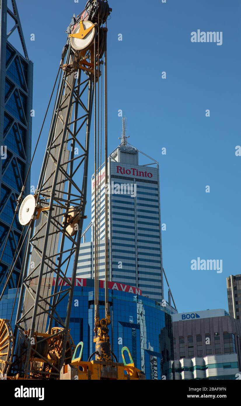 Rio Tinto building seen in the financial district of Perth, western