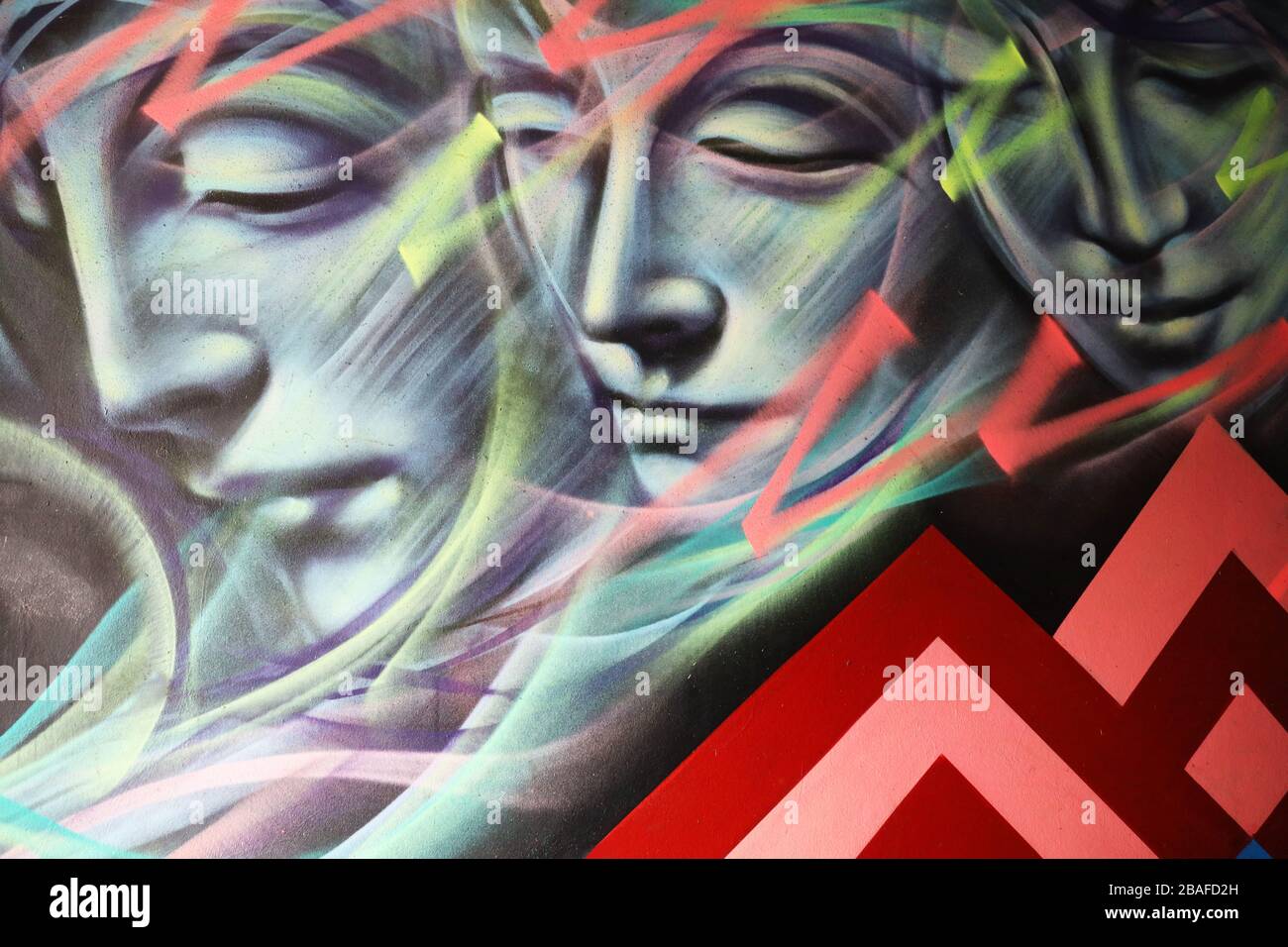 Graffiti. Wall art. Bold eye catching abstract painting . Decorative