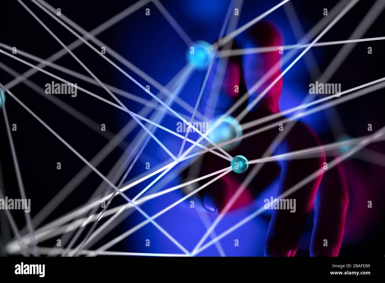 A Abstract technology geometric and data Stock Photo - Alamy