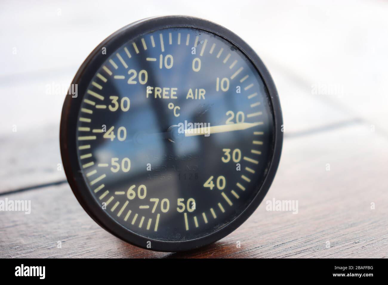 Old aviation thermometer Stock Photo
