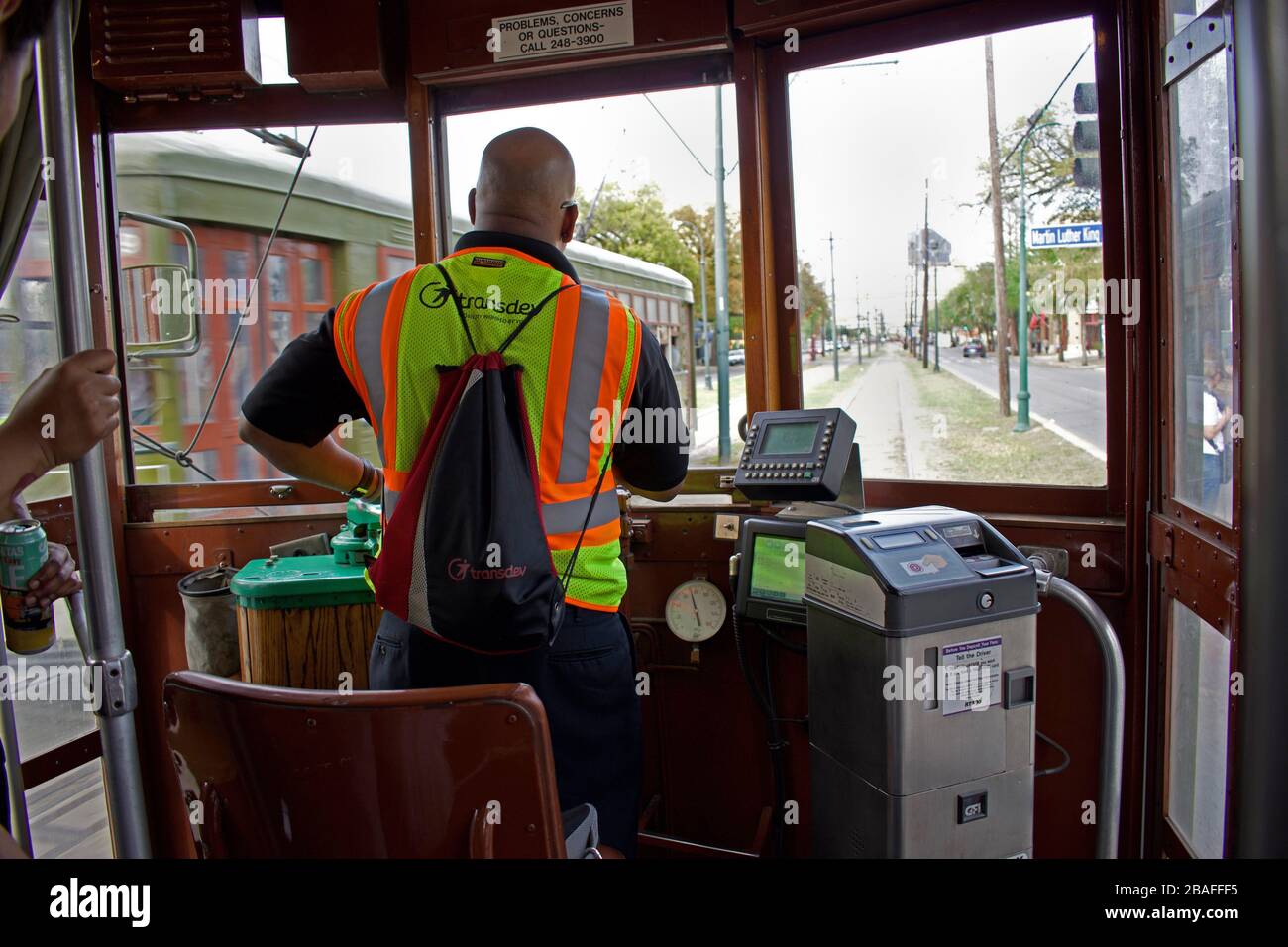 New Orleans RTA Line, or Regional Transit Authority Streetcar Stock Photo