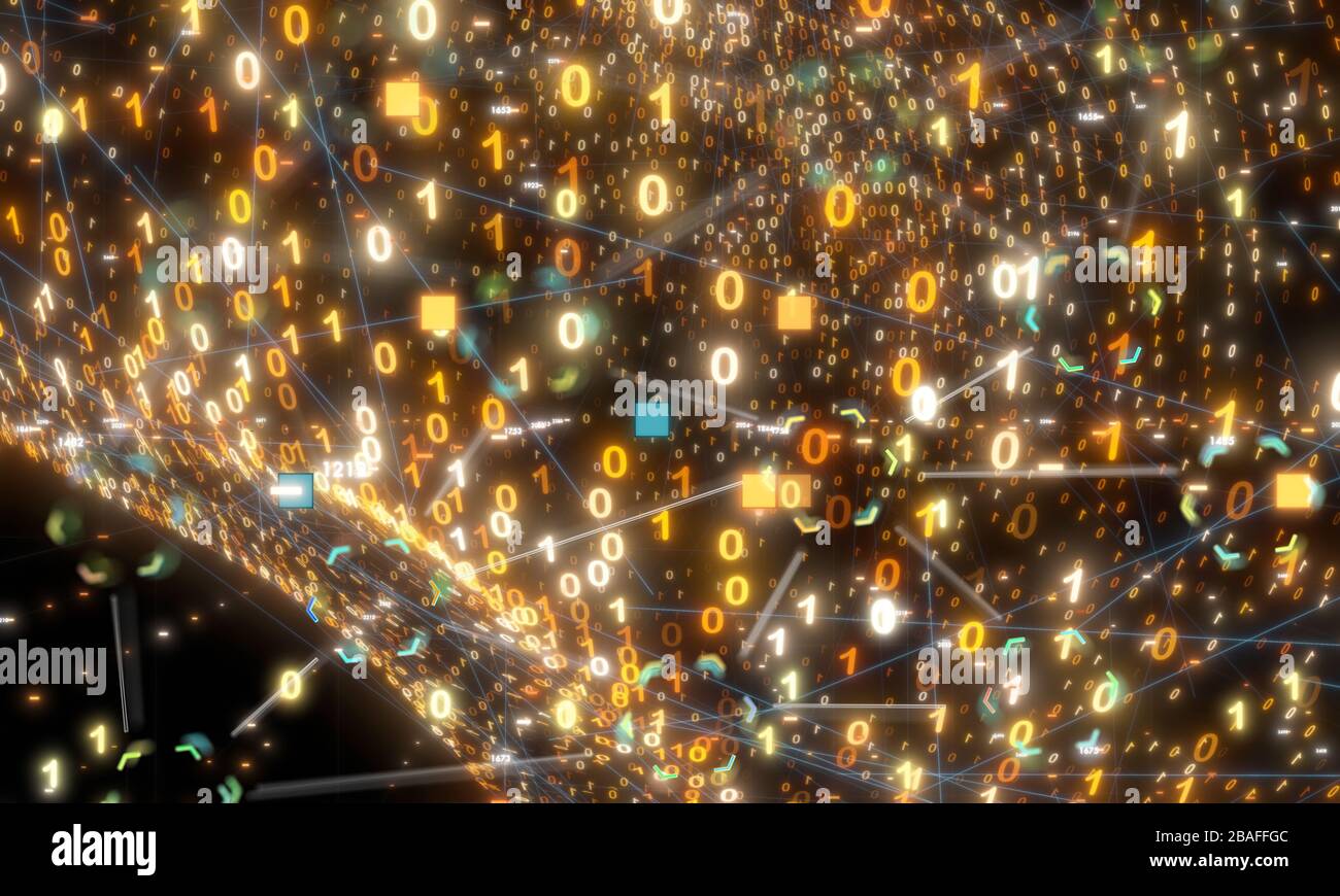 data code binary concept 3d Stock Photo