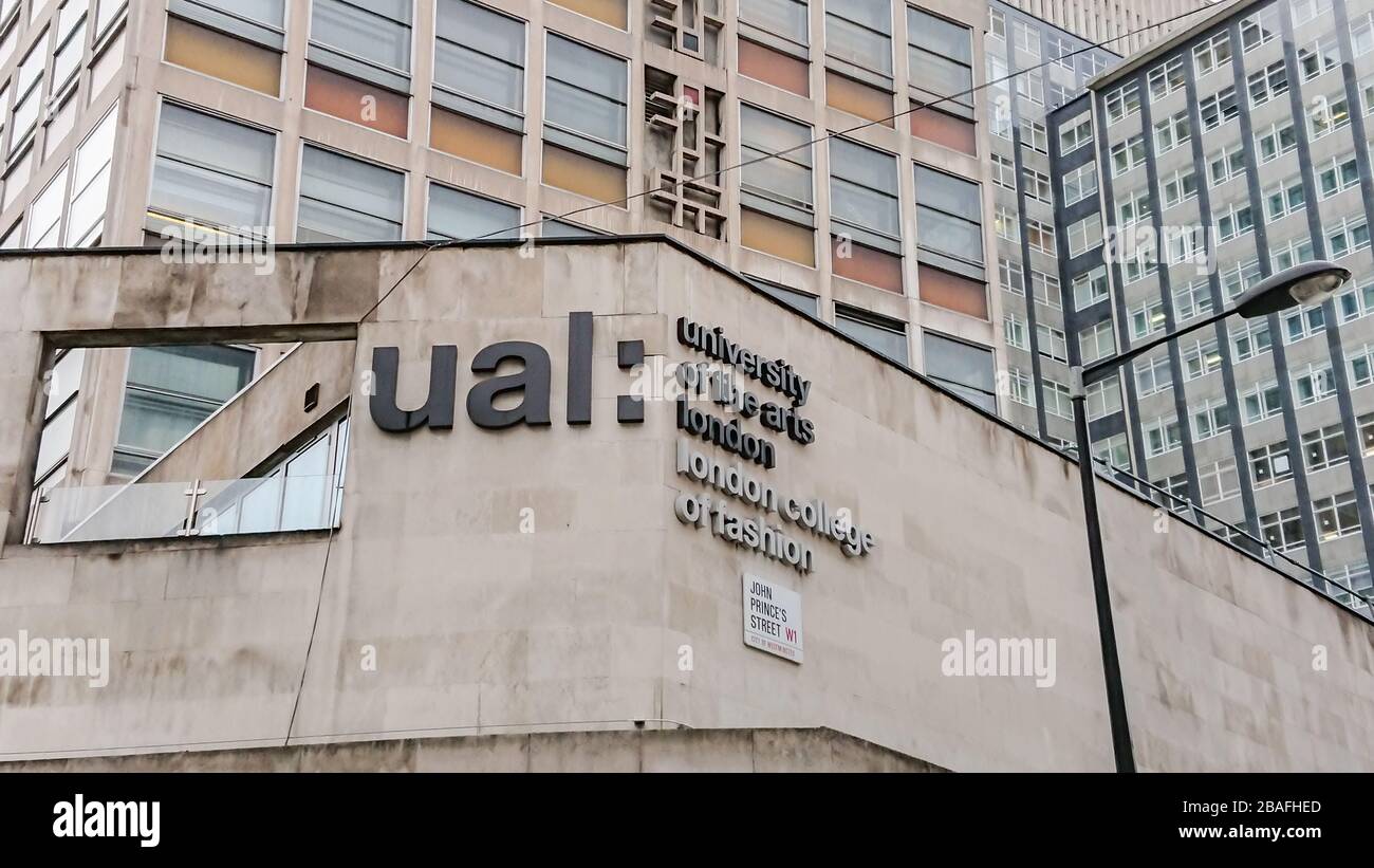 The London College of Fashion, Oxford Street. One of the creative London colleges collectively known as the University of Arts London (UAL). Stock Photo