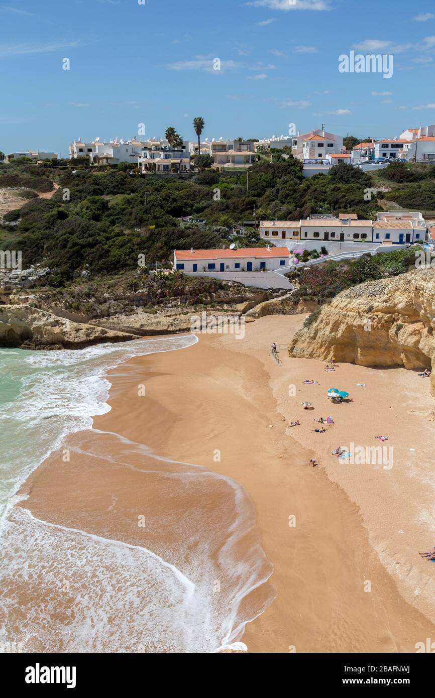 Beach at Benagil, Algarve, Portugal Stock Photo