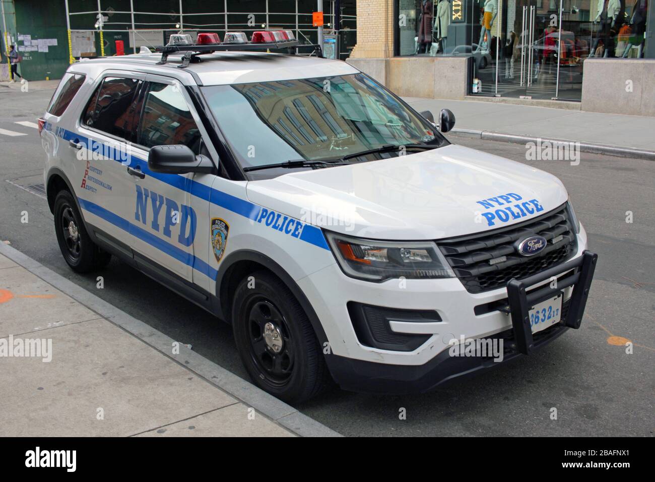NYPD vehicle, Meatpacking District, New York City, USA Stock Photo
