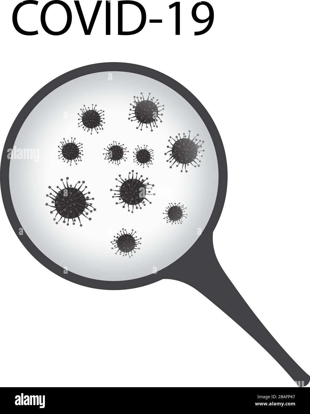 Virus infection under a magnifying glass Stock Vector Image & Art - Alamy