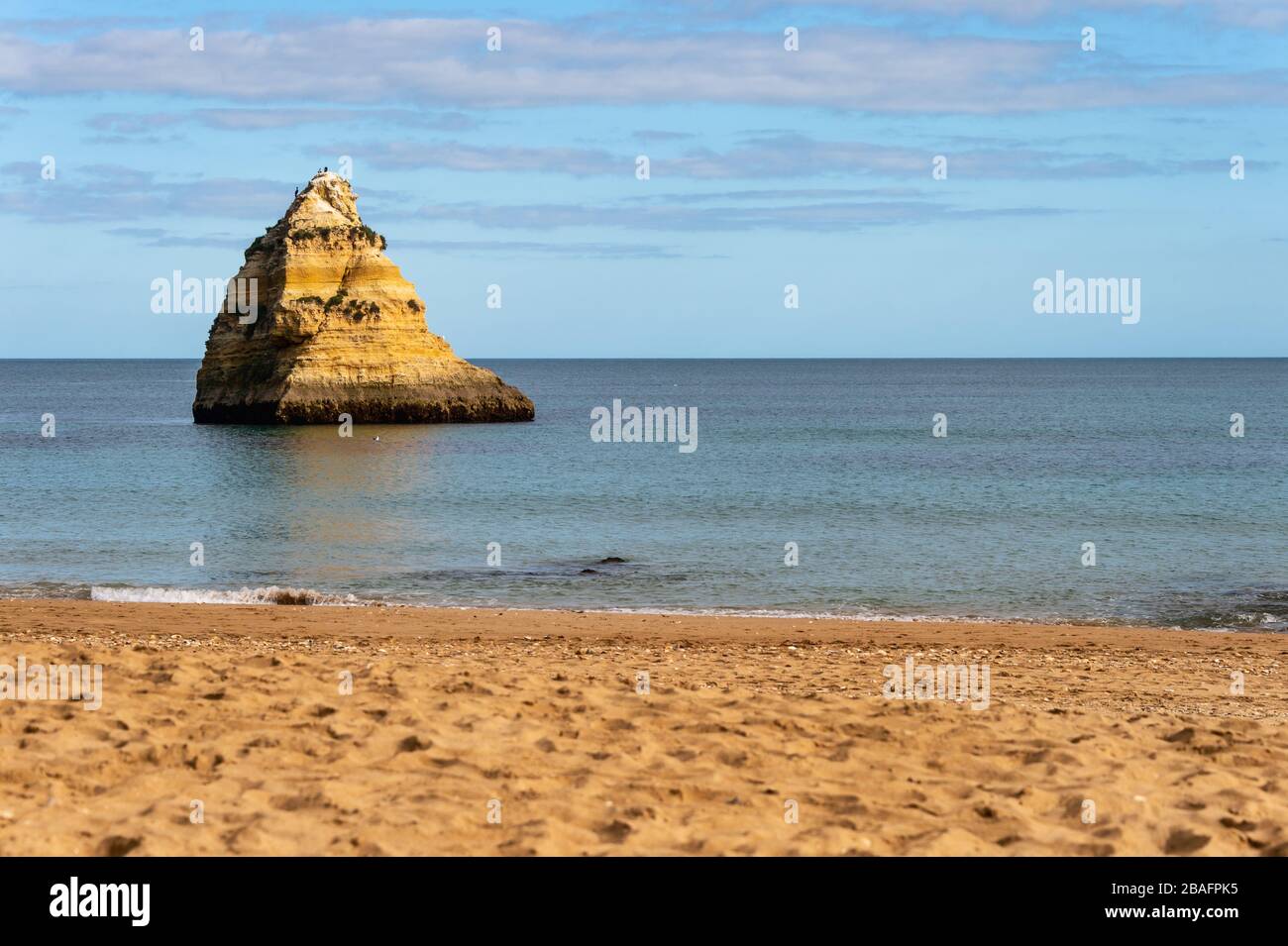 Lagos coastline in Portugal, Dona Ana Beach Stock Photo