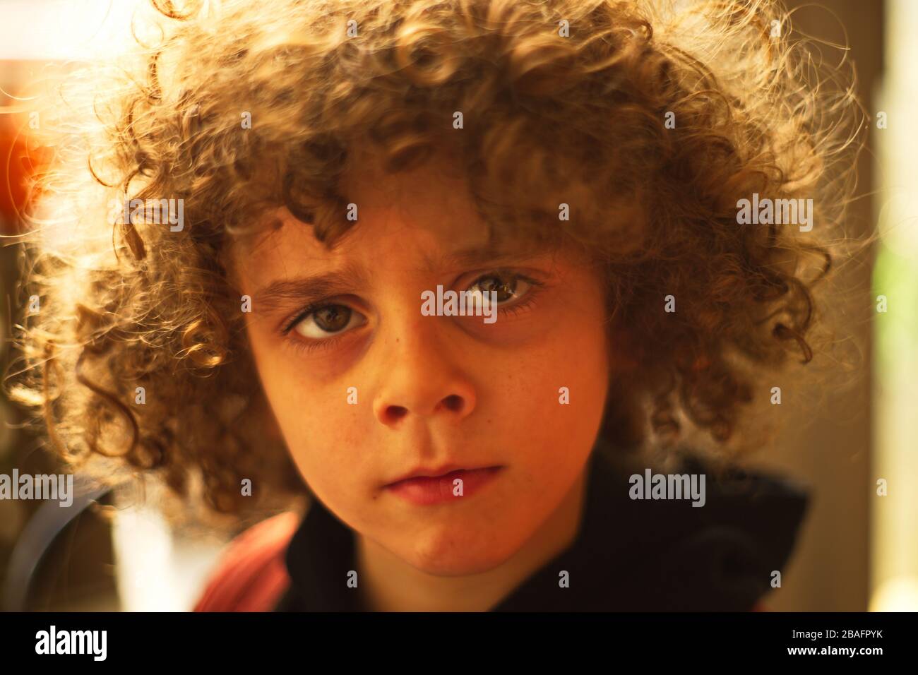 Curly haired boy hi-res stock photography and images - Alamy