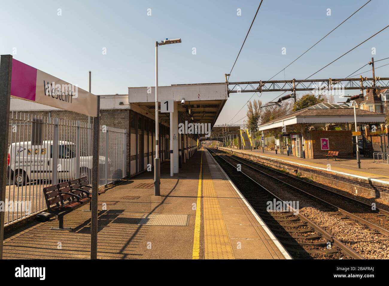 Westcliff on Sea UK 27th Mar 2020 Despite A Regular Train Service